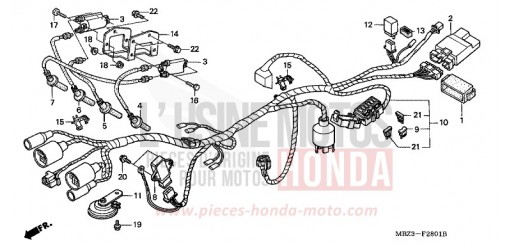 WIRE HARNESS (2) CB600F21 de 2001